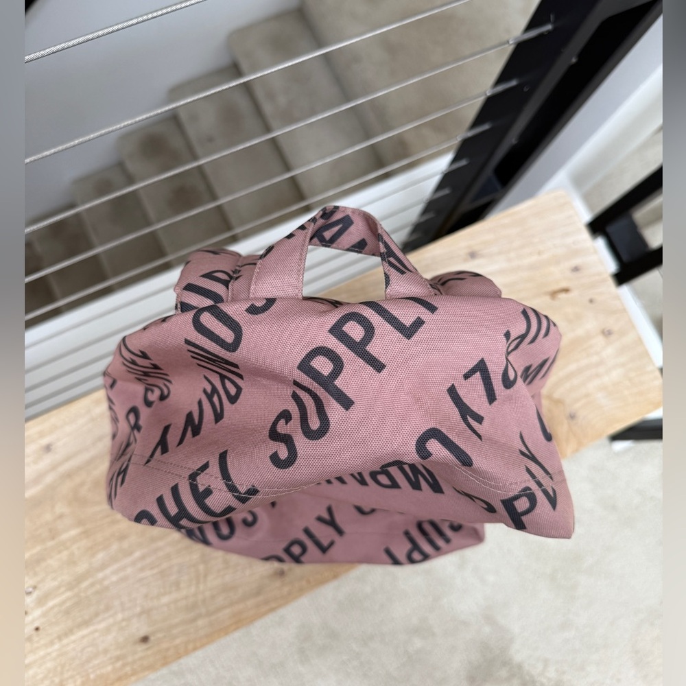Herschel Supply Co Settlement Mid Backpack Ash Rose Pink Black Logo Print - Picture 7 of 11